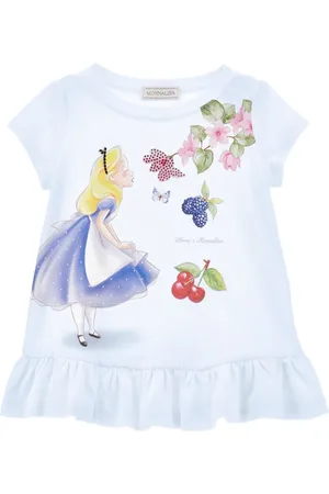 MONNALISA X Disney Alice-print T-shirt