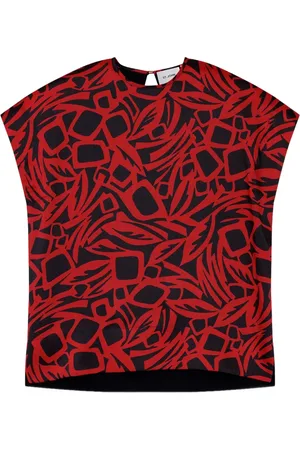 ST. JOHN Botanical-print blouse