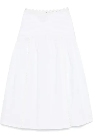 Sandro Poplin midi skirt