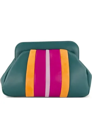 Paula Striped clutch bag