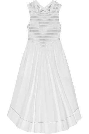 Ganni Square-neck midi dress