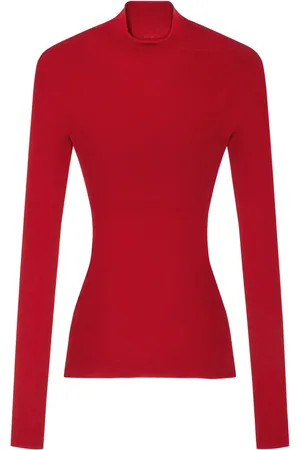 VERSACE Wool ribbed-knit top