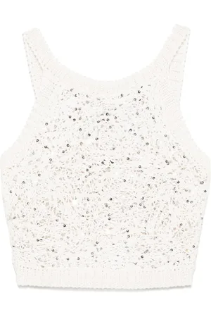 PESERICO SIGN Sequin-embellished top