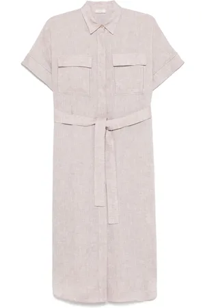 PESERICO SIGN Linen midi dress