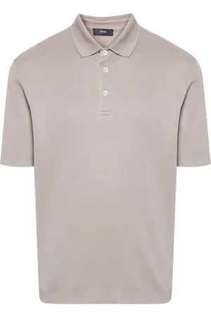 HERNO Knitted cotton polo shirt