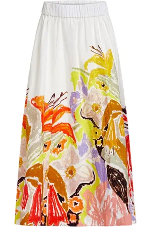Marie Oliver Sasha floral-print midi skirt