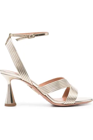 Aquazzura 70mm metallic sandals