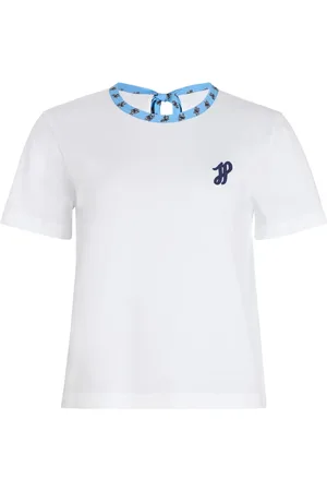 Patou Contrast-collar organic cotton T-shirt