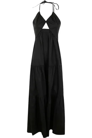 Twin-Set Tie-fastening cut-out maxi dress