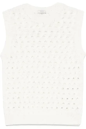 PESERICO SIGN Sequined knitted top