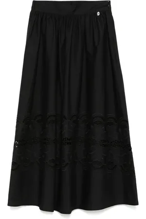 Liu Jo Embroidered cotton midi skirt