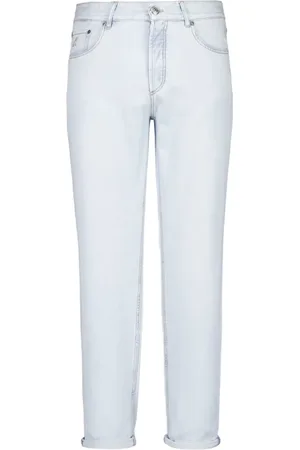 Brunello Cucinelli Logo-patch jeans