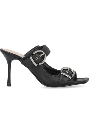 Pinko 85mm buckled leather mules