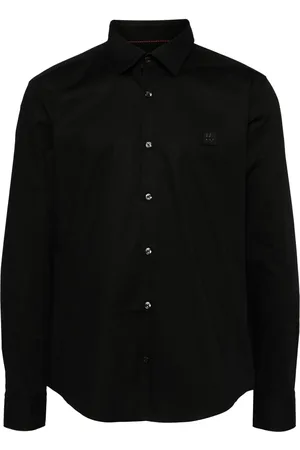 HUGO BOSS Logo patch slim fit shirt