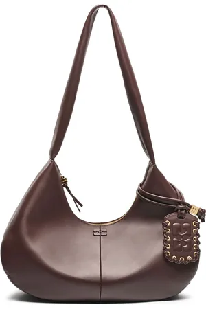 Ganni Medium logo-debossed shoulder bag