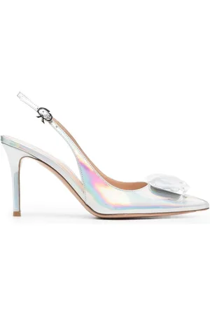Gianvito Rossi Metallic-finish 95mm pointed pumps
