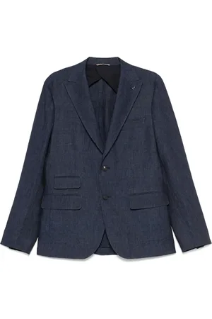 PESERICO SIGN Linen single-breasted blazer