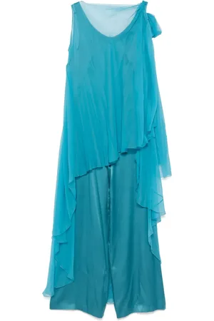 Alberta Ferretti Cape-detail jumpsuit