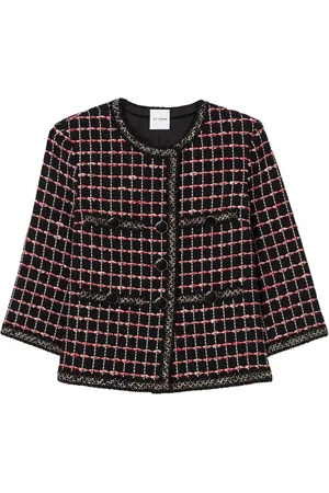 ST. JOHN Windowpane tweed jacket