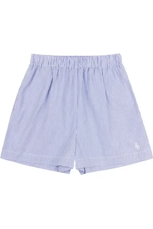 Sporty & Rich Striped poplin shorts