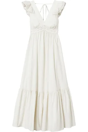 Twin-Set Crochet-detail poplin dress
