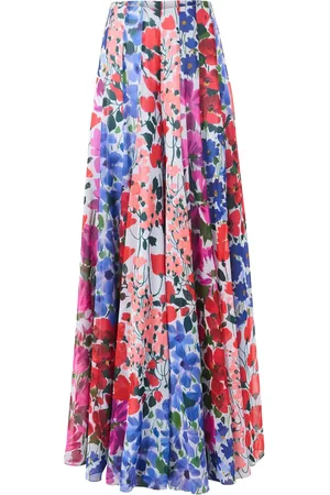 Carolina Herrera Jardin-print palazzo trousers