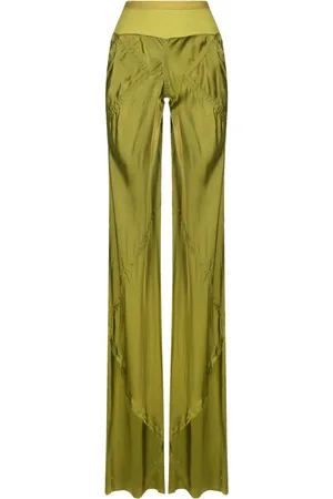 Rick Owens Panelled satin-finish flared trousers