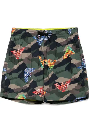 Emporio Armani Camouflage-print swim shorts