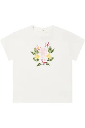Roberto Cavalli Floral-embroidered T-shirt