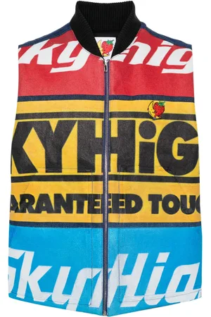 Sky High Farm Graphic-logo denim gilet