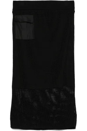 DKNY Crochet-knit midi skirt