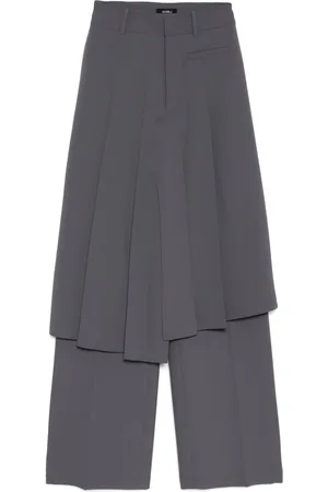 GOEN.J Asymmetrically pleated straight trousers
