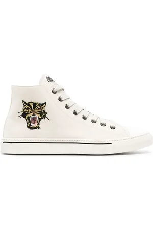 Roberto Cavalli Embroidered-motif high-top sneakers