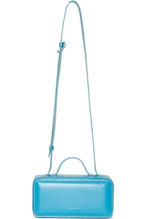 Msgm Logo leather cross body bag