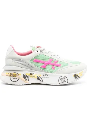 Premiata Logo-patch leather sneakers