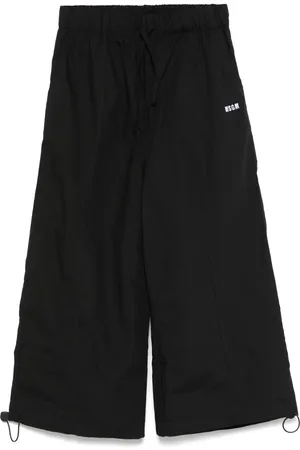 Msgm Logo-embroidered trousers