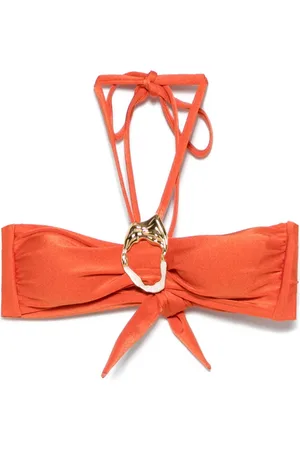 PATBO Metallic-stone jersey bikini top