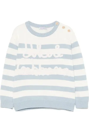 Dolce & Gabbana Striped logo-embroidered sweater