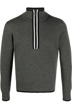 Thom Browne Funnel-neck half-zip jumper