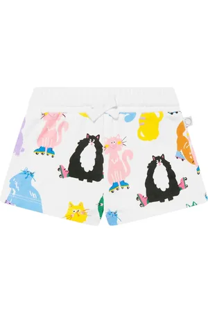 Stella McCartney All-over cat print shorts