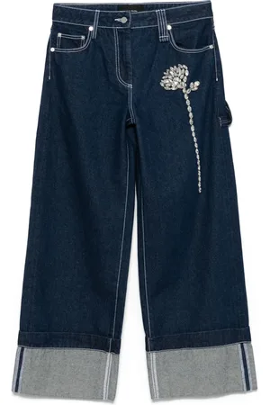 Simone Rocha Embellished carnation jeans