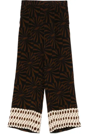 SEVENTY BY SERGIO TEGON Printed crepe trousers