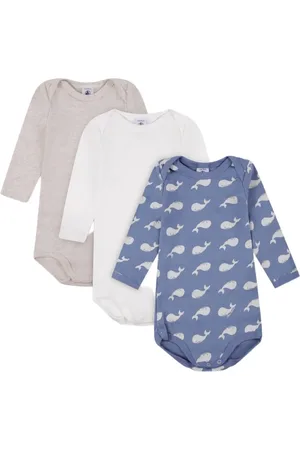 Petit Bateau Organic cotton bodysuit (pack of three)