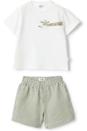 Il gufo Giraffe shorts and T-shirt set