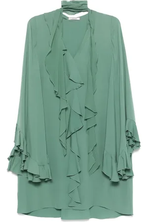 Dorothee Schumacher Ruffled-detailing georgette midi dress