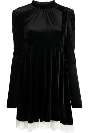 Serafini Pleated velvet dress