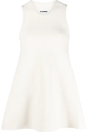 Jil Sander Cropped-detail sleeveless blouse