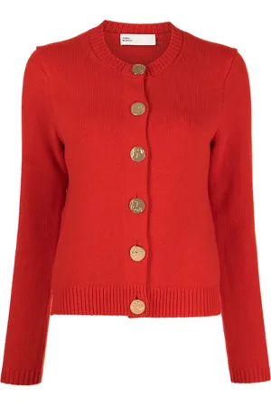 Tory Burch Logo-engraved crew-neck cardigan