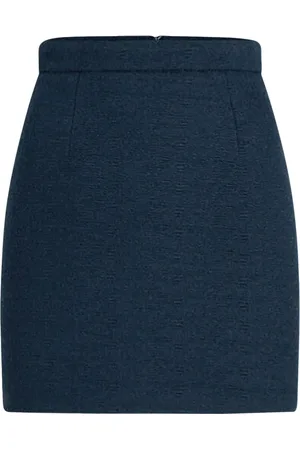 Patou Organic-cotton tweed mini skirt