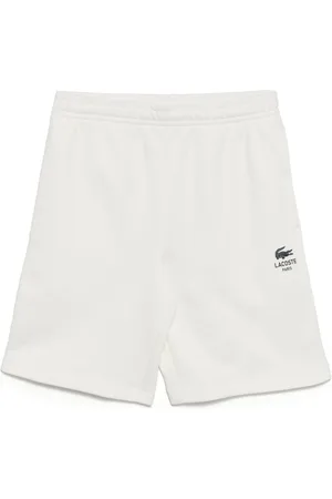 Lacoste Printed cotton fleece shorts